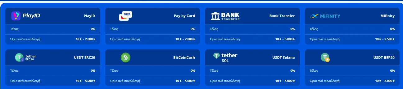 Κάρτες, τράπεζα και άλλα στο Posido
